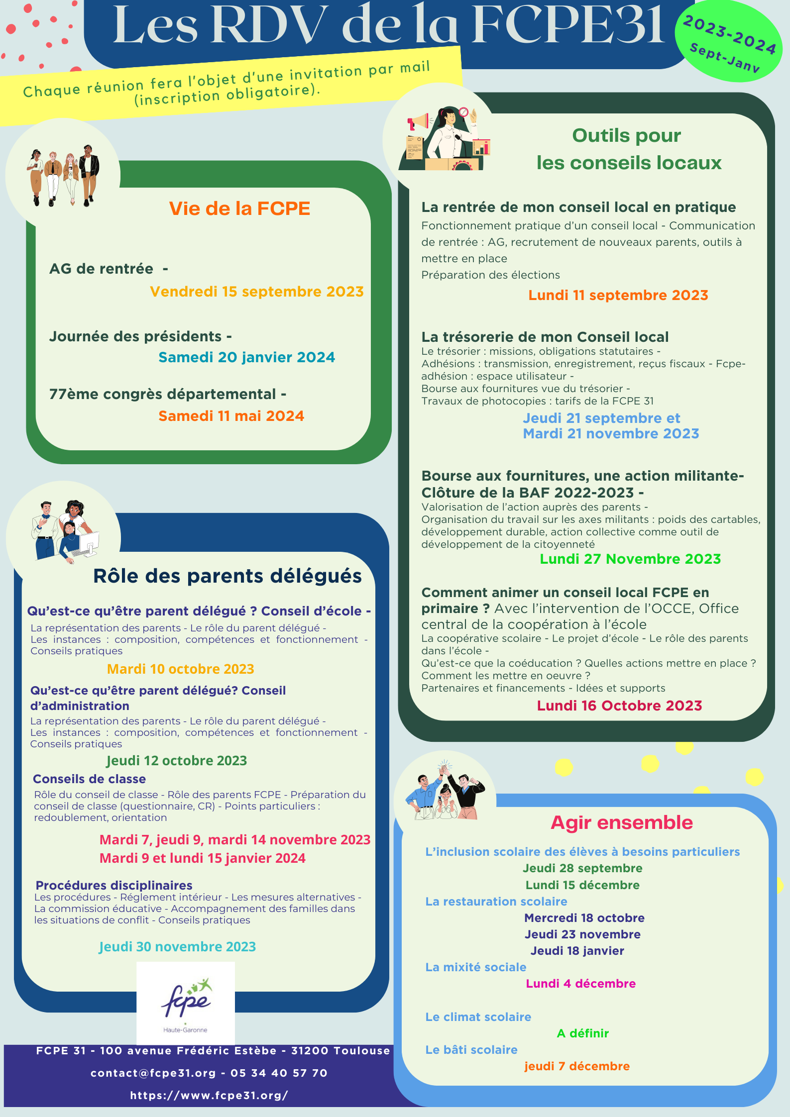 Les formations de la FCPE31